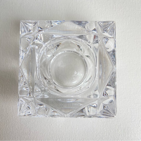 PartyLite Quad Prism lead crystal clear candle holder votive or tealight P0129 - Picture 2 of 9